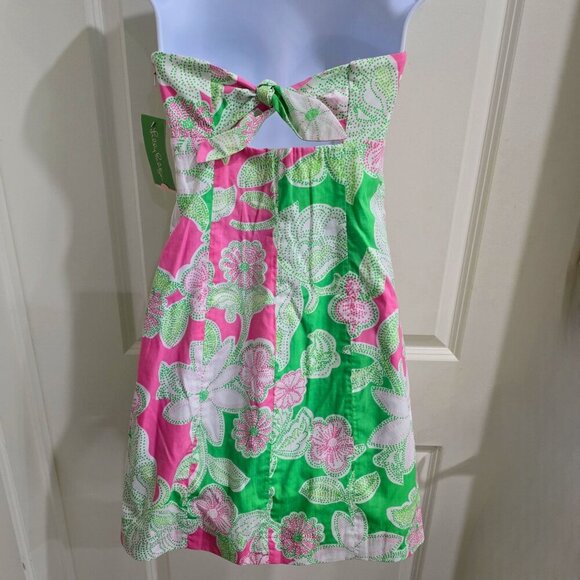Lilly Pulitzer Strapless Floral Dress – Bow Back, Corset Boning – Size 2 – NWT - Picture 2 of 14